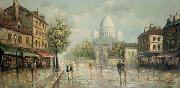 marie kroyer Montmartre sous la pluie France oil painting artist